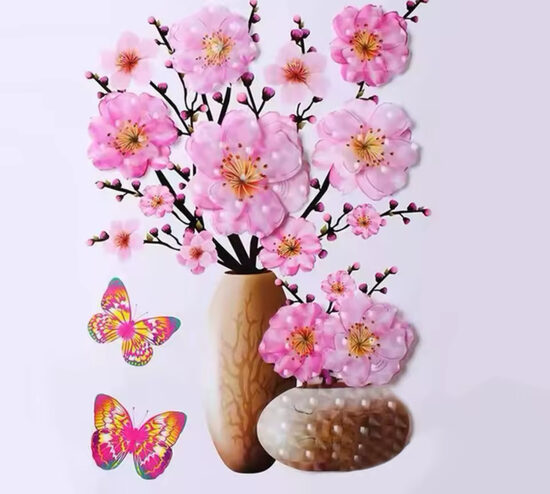 Universali Priklijuojama Sienos Gėlių Dekoracija 